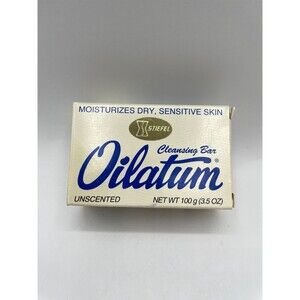 Vintage Oilatum Unscented Cleansing Bar Soap with Peanut Oil 3.5 oz Rare Bs257